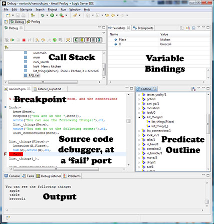 Amzi! Prolog Source Code Debugger